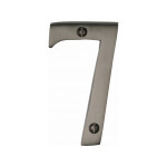 M Marcus Heritage Brass Numeral 7 - Face Fix 76mm Slimline font